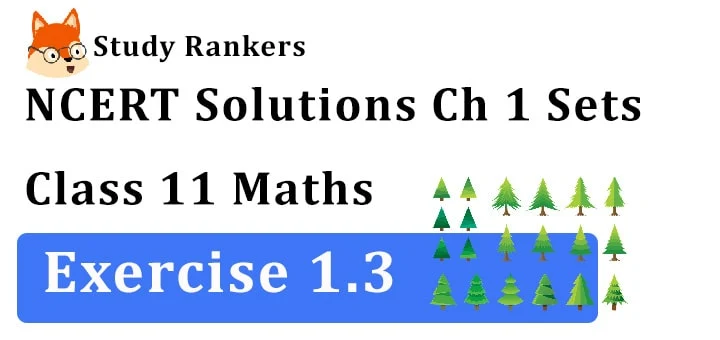 NCERT Solutions for Class 11 Maths Chapter 1 Sets Exercise 1.3