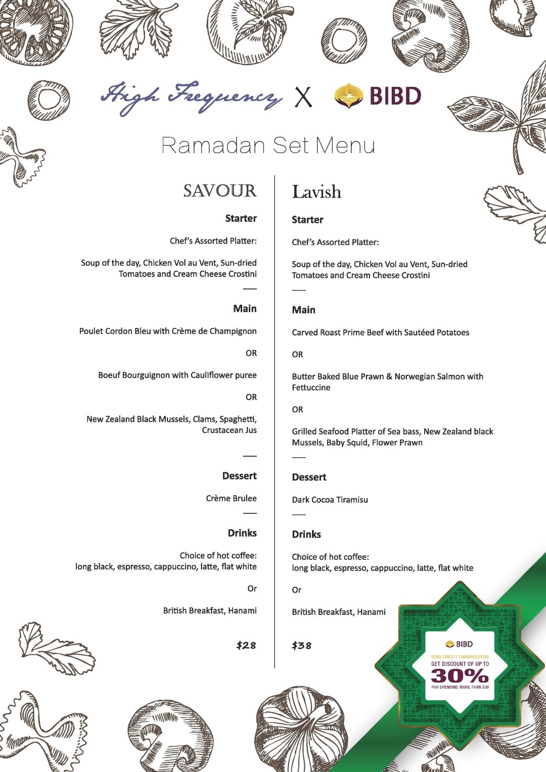 HF Ramadan 2018 Set Menu