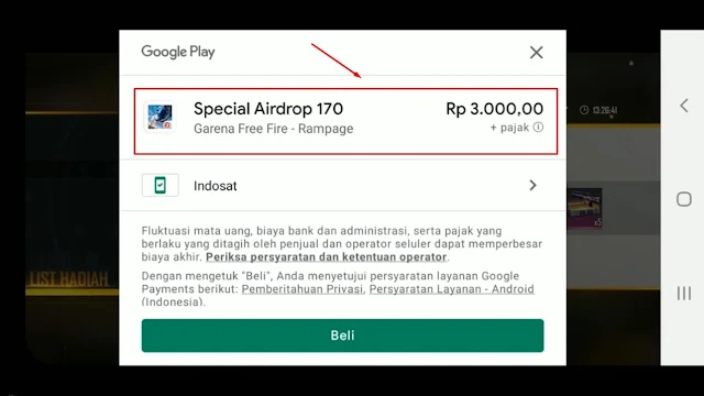 Cara Membeli Special Airdrop Free Fire Pakai Pulsa