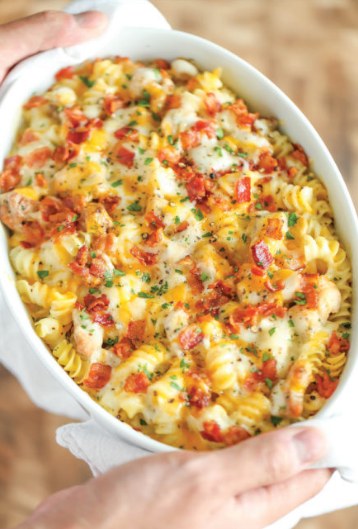 CHICKEN BACON RANCH CASSEROLE #healthy #dinner