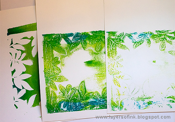 Layers of ink - Gel Printed Leaf Frame Tutorial by Anna-Karin Evaldsson