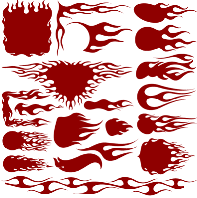 Some tribal style flame silhouettes Enjoy it 1 AI 300 KB