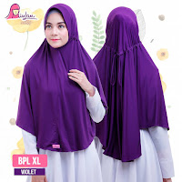 hijab instan syari bergo jumbo bpl xl plain laura kunyit kerudung miulan hijab