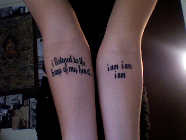 tattoos with sayings. sayings tattoos for girls