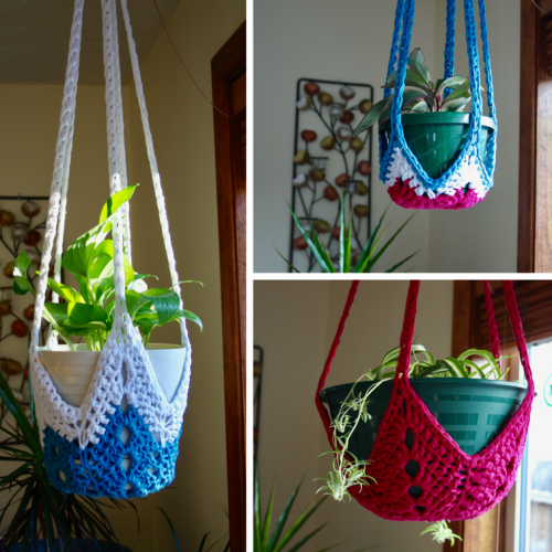 Never-ending Star Plant Hangers - Free Pattern 