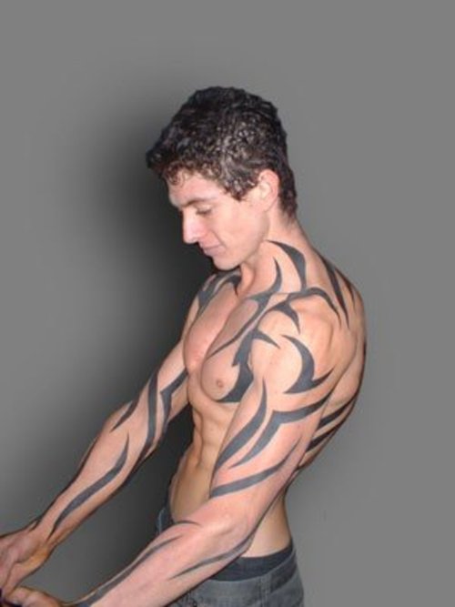 tribal armband tattoos for men