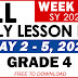 GRADE 4 DAILY LESSON LOG (Quarter 4: WEEK 1) MAY 2-5, 2023