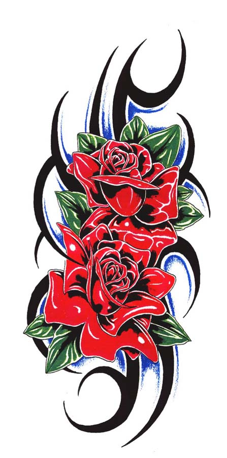 rose tattoo stencil