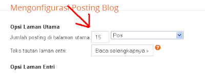Membatasi Posting di Halaman Depan Blog #2