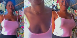 Young lady flaunts her watermelon while she also reveals why she doesn't like wearing br@ [video]