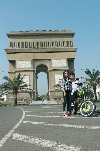 Foto Modifikasi Honda CB Ijo Buat Pre Wedding, Kediri Gokil