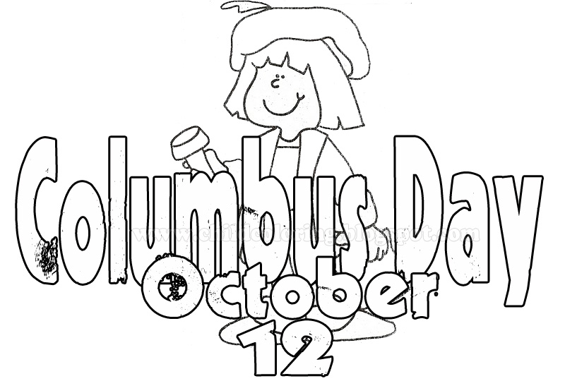 Columbus Coloring Page  Columbus Day Coloring ~ Child 