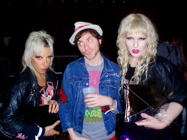 Darian Darling, DJ Deejay and DJ Lady Starlight at Semi Precious Weapons Perez Hilton Concert