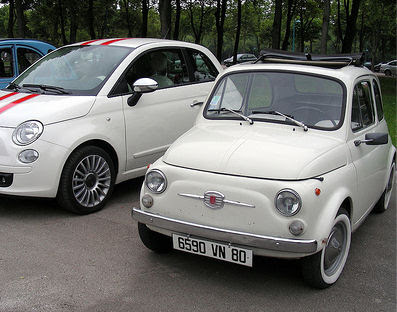 New Old Fiat 500 blanches