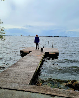 Mit Hund am See