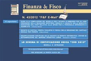 Finanza & Fisco 2012-43 - 24 Novembre 2012 | TRUE PDF | Settimanale | Finanza | Tributi | Professionisti | Normativa
Settimanale tecnico di informazione e documentazione tributaria.