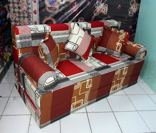 Sofa bed inoac motif sirkuit Coklat