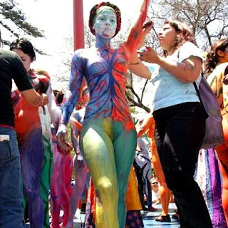 Chilli Women Body Painting