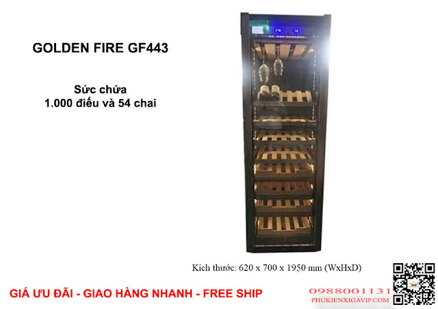 Tủ bảo quản xì gà rượu vang mẫu mới giá rẻ Golden Fire GF443