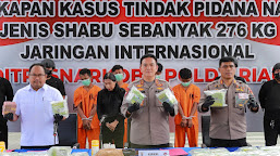 Pengungkapan Terbesar, Polda Riau Amankan 276 Kg Sabu Dan Bekuk 5 Pelaku