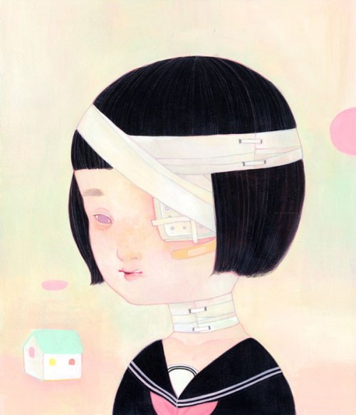 hikari shimoda pinturas crianças macabras demoníacas