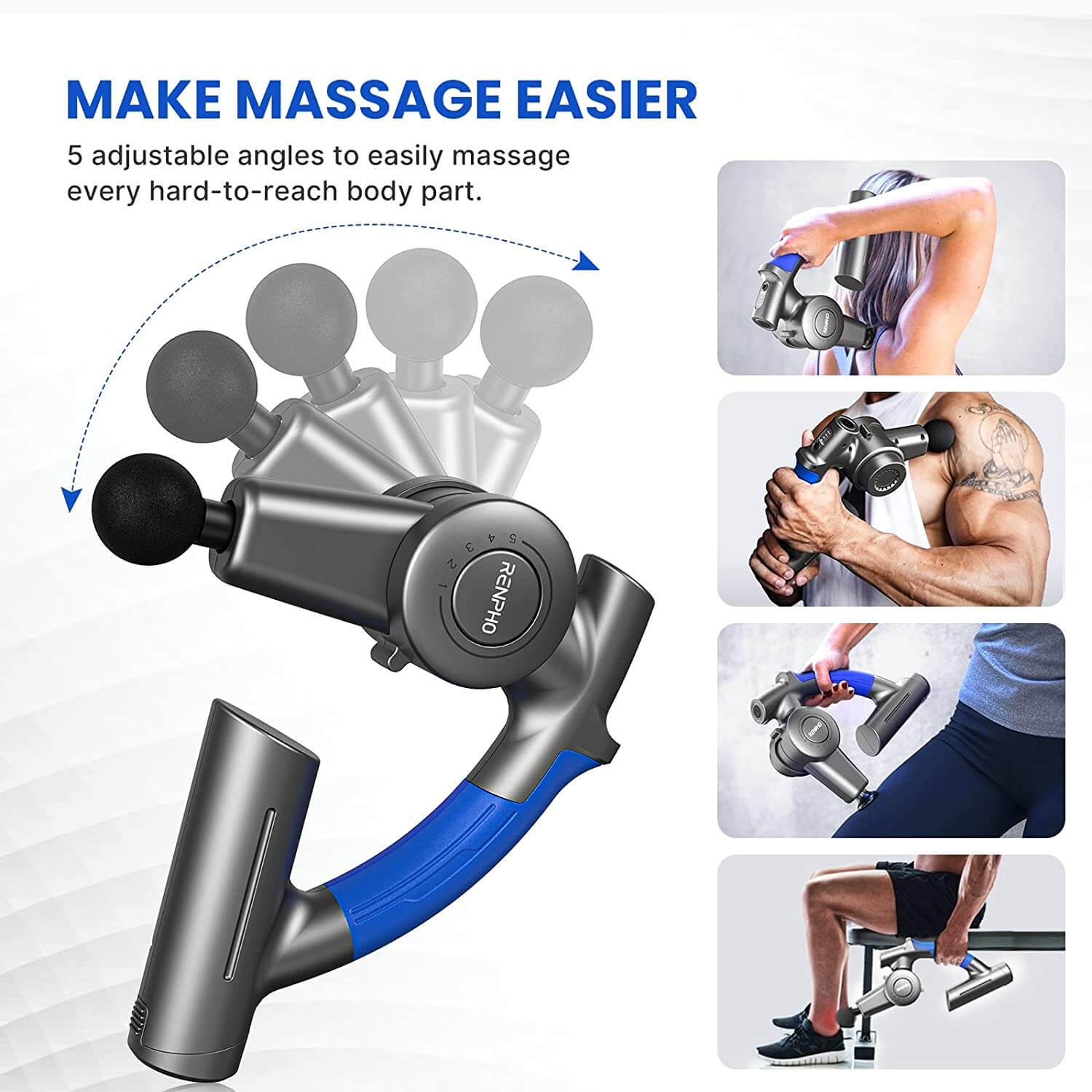 Pain relief using massage guns