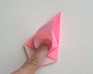 cara membuat origami bunga lily