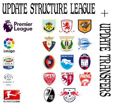 PES 2013 update structure league 2016-17 + transfers sampai 31 juli 2016