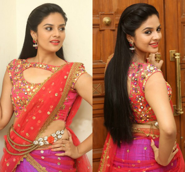 Sreemukhi in Sony Reddy Half Saree