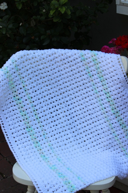 Lacy Crochet: Crossed Double Crochets Baby Blanket Free Pattern