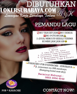 Loker Surabaya Terbaru di Paradiso Pub and Karaoke Juni 2019