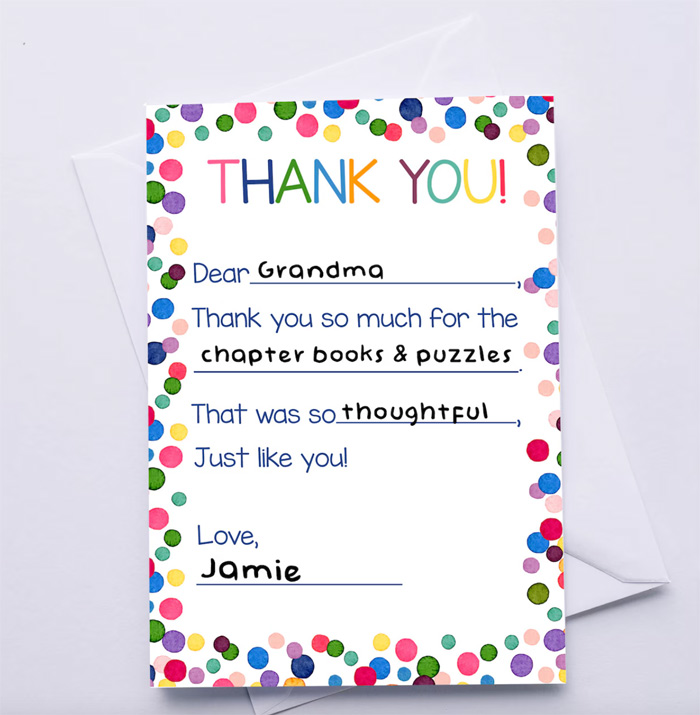 Kids' Thank You Notes