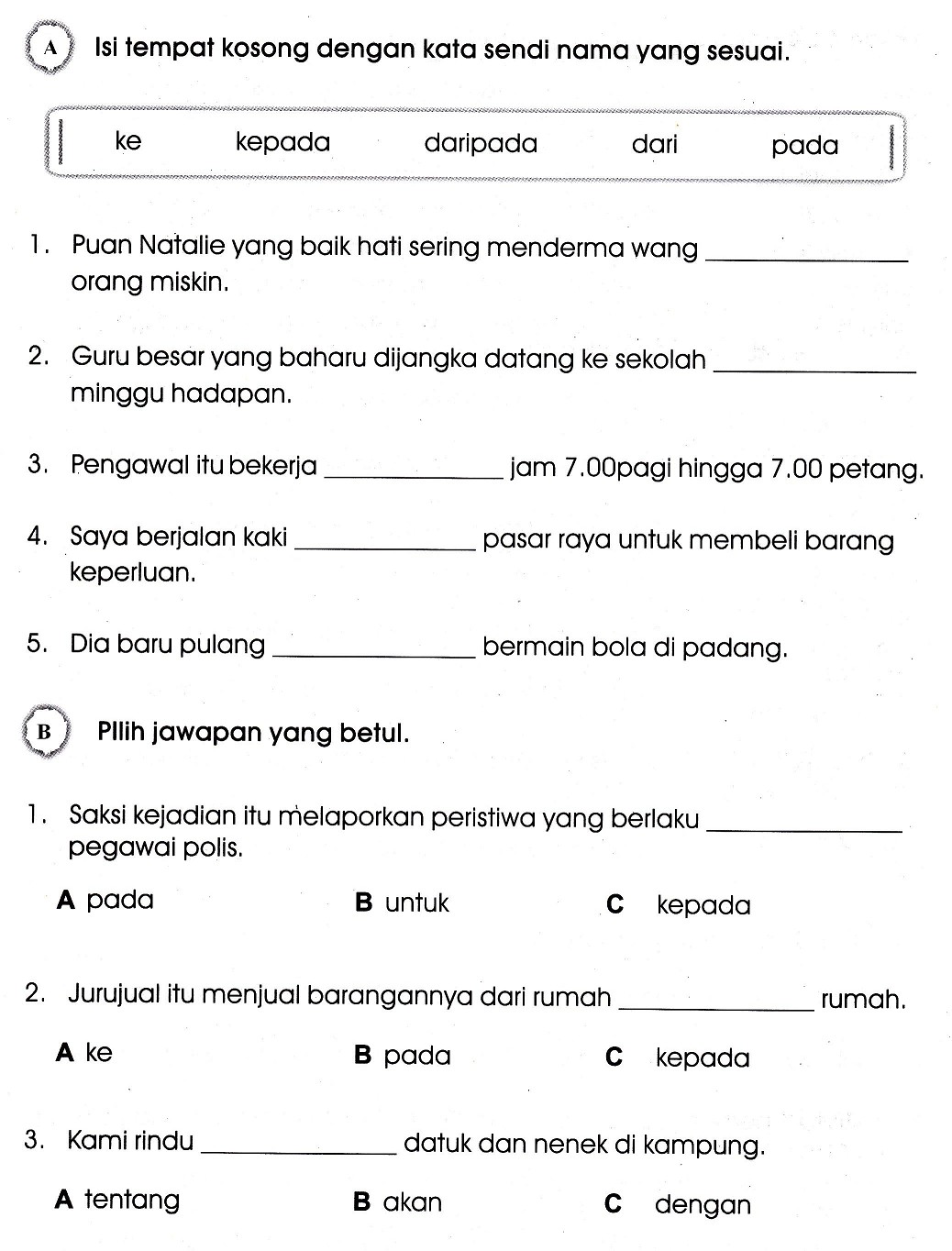 Kata Sendi Nama - Lessons - TES