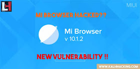 Mi Browser and Mint Browser new vulnerability