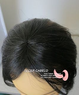 franja aplique de cabelo humano preto liso