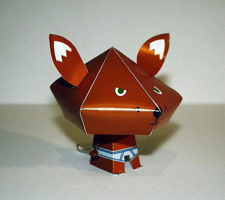 Tighty Whitey Fox Paper Toy