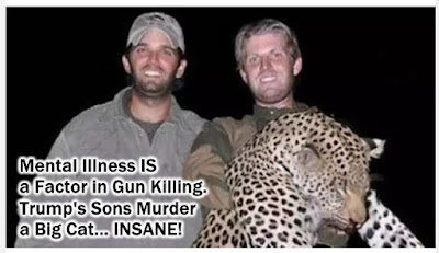 Photo of Crazy People Murdering Large Cat... Eric and Junior Trump...