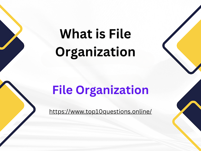 What is File organization