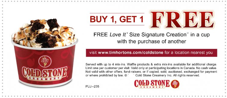 cold stone coupons