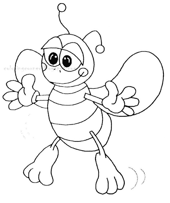 Bees Coloring Pages title=