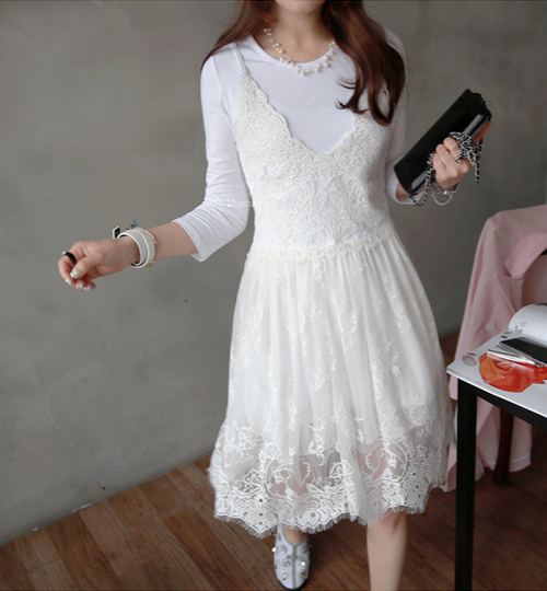 Fit and Flare Lace Dress