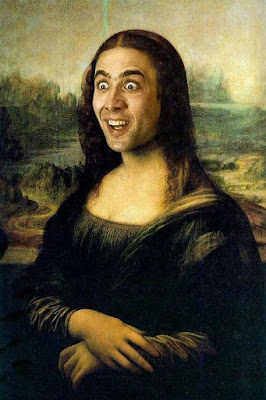 Monalisa with nicholas cage face