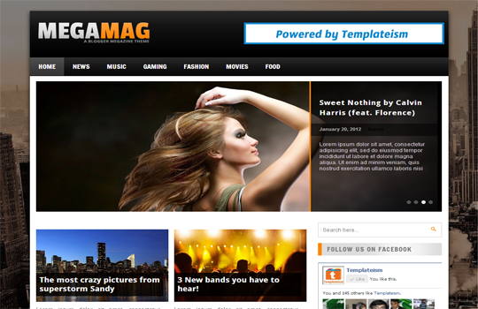 MegaMag Blogger Template Big Preview