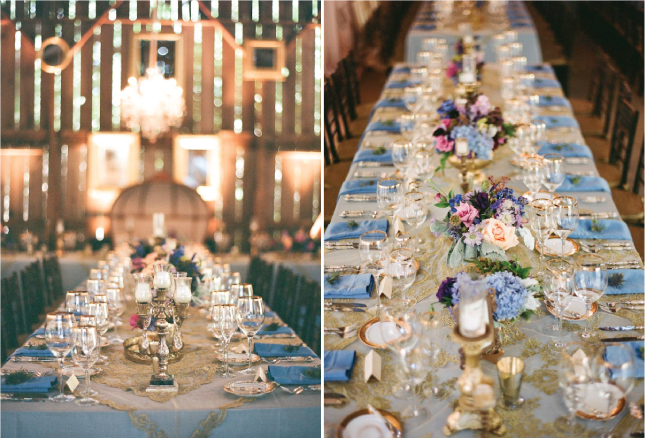  a statement from floor to celling incorporating hanging wedding decor 