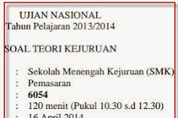 Soal Teori Kejuruan Pemasaran 2014