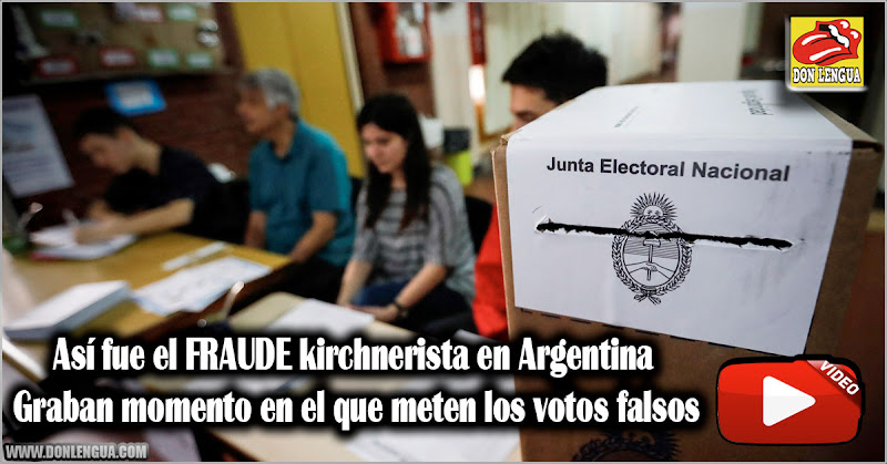 Así fue el FRAUDE kirchnerista en Argentina - Graban momento en el que meten los votos falsos