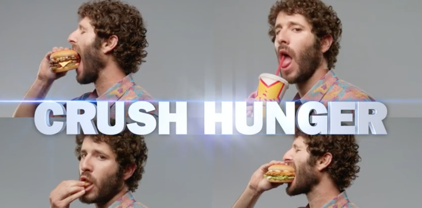 Lil Dicky Crushes Hungry In Latest Commercial for Carl's Jr.