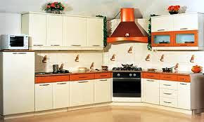 wooden laminated kitchen with corian top