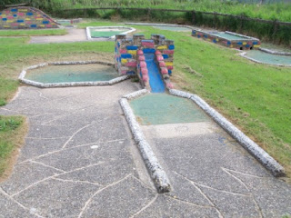 Crazy Golf at the Lakeside Boating Lake in Chapel St Leonards in Lincolnshire