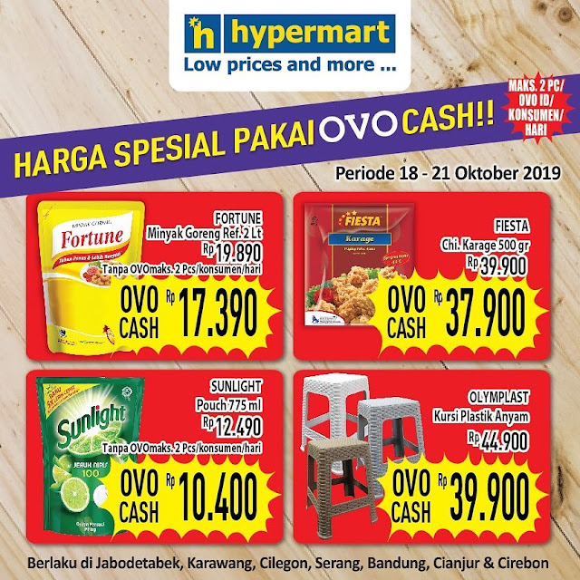 #Hypermart - #Promo Harga Spesial Pakai OVO Cash (s.d 21 Okt 2019)